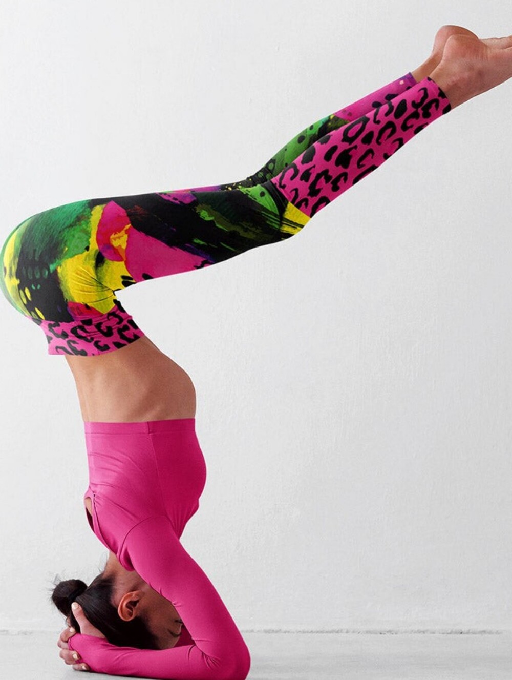 Loony Legs LONDON Animal Printed Leggings "Wild Canvas" Green/Pink/Yellow